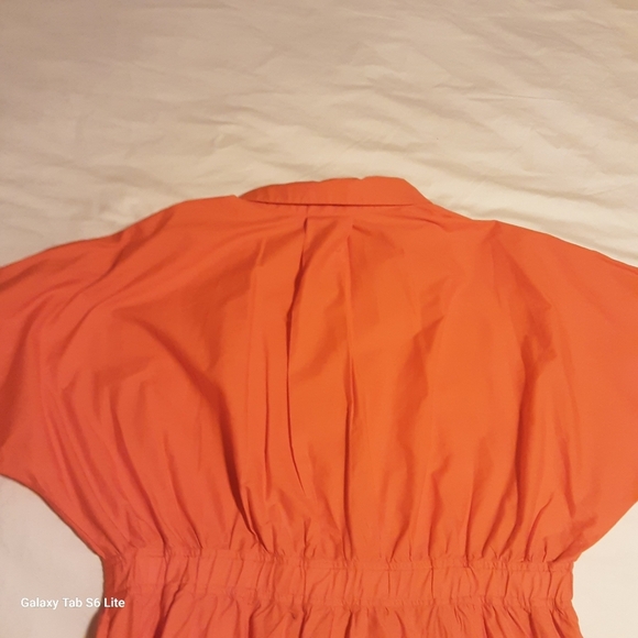 GOOD TIME USA 100% COTONN Elegant Orange Midi Dress Size 2XL. - Picture 7 of 8